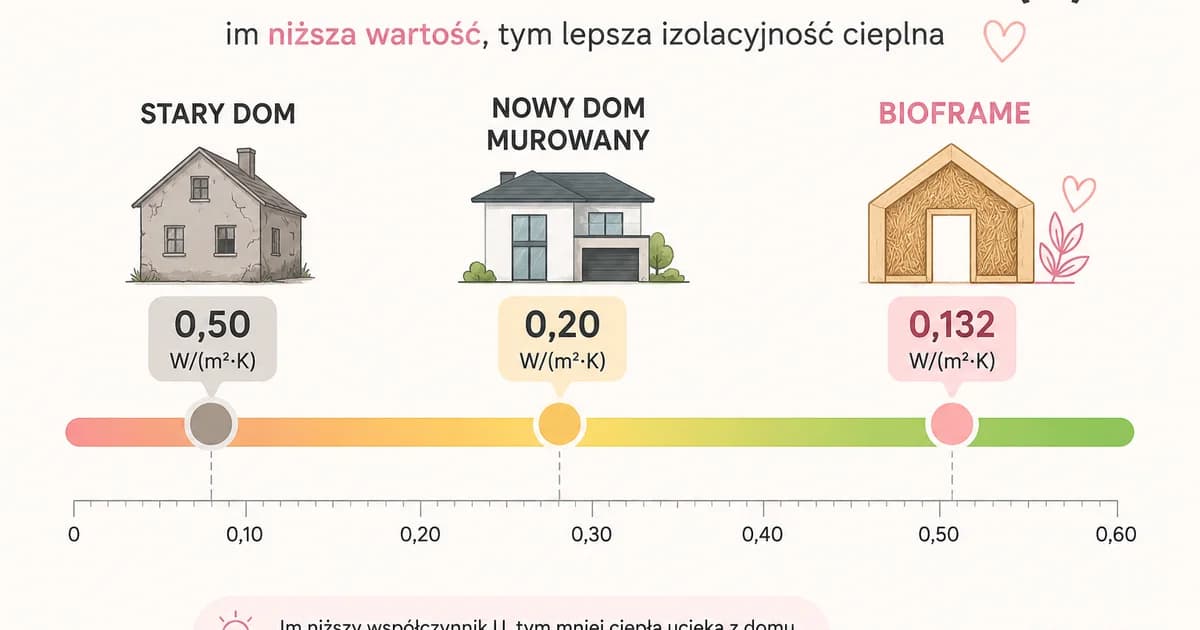 współczynnik przenikania ciepła BIOFRAME